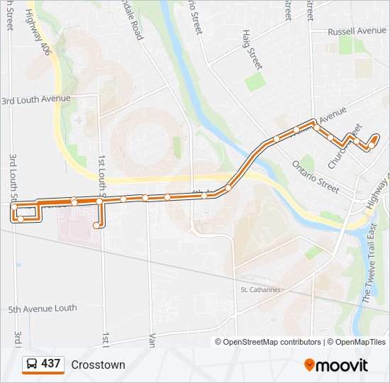 437 Bus Line Map