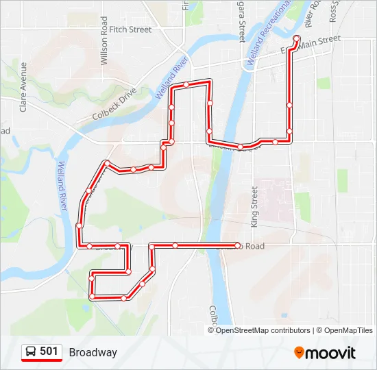 501 Bus Line Map