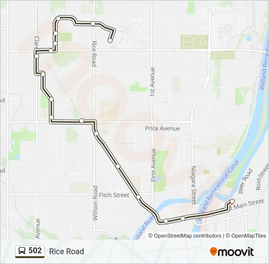 502 Bus Line Map