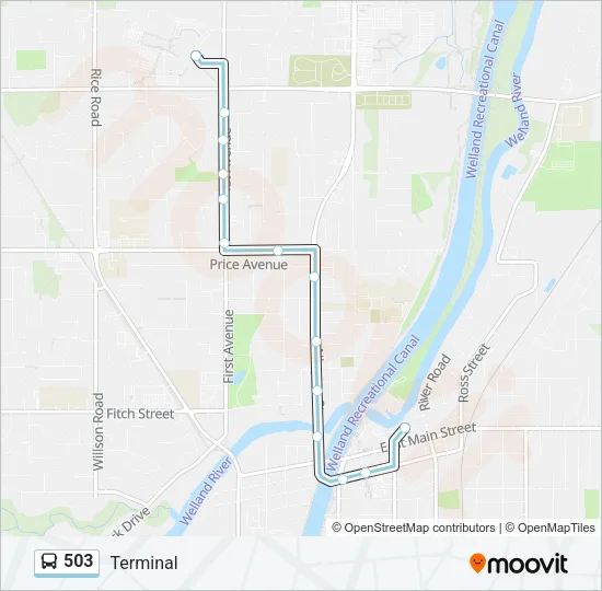 503 Bus Line Map