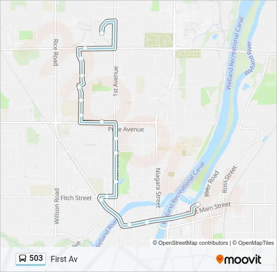 503 Bus Line Map