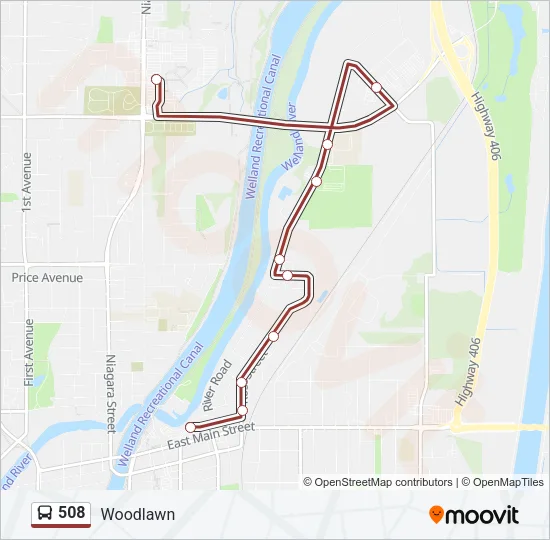 508 Bus Line Map