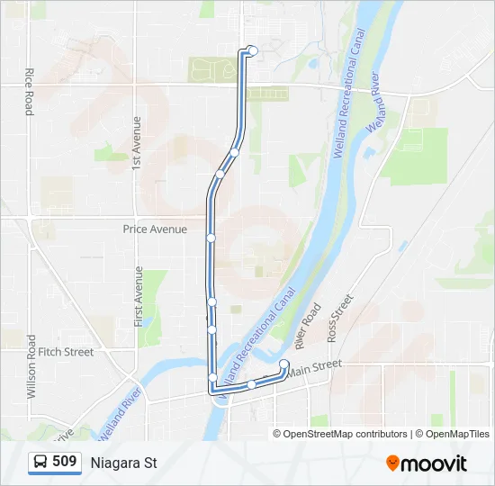 509 Bus Line Map
