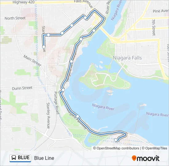 BLUE Bus Line Map