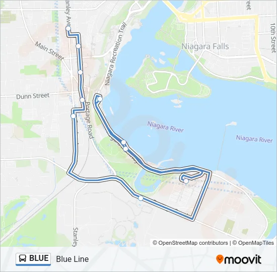 BLUE Bus Line Map