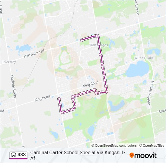 433 Bus Line Map