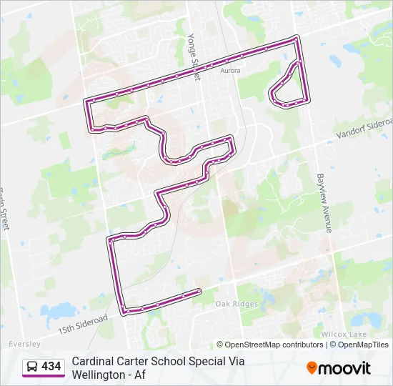 434 Bus Line Map