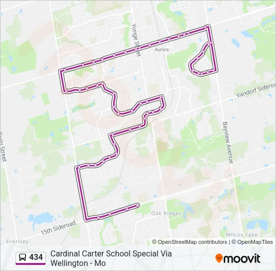 434 Bus Line Map
