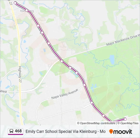 468 Bus Line Map