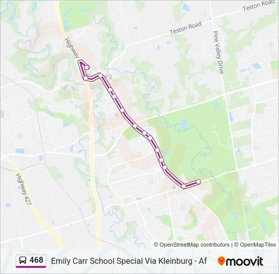 468 Bus Line Map