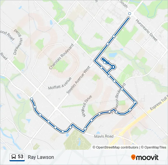 53 Bus Line Map