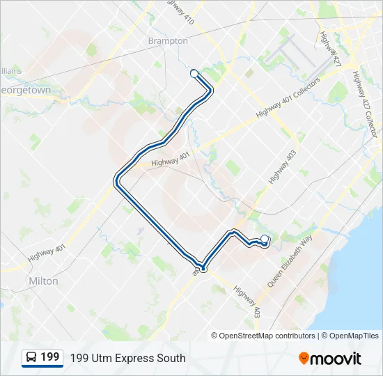 199 Bus Line Map
