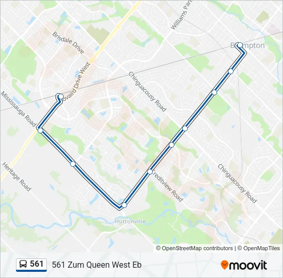 561 Bus Line Map