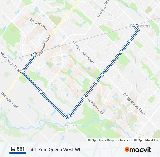 561 Bus Line Map