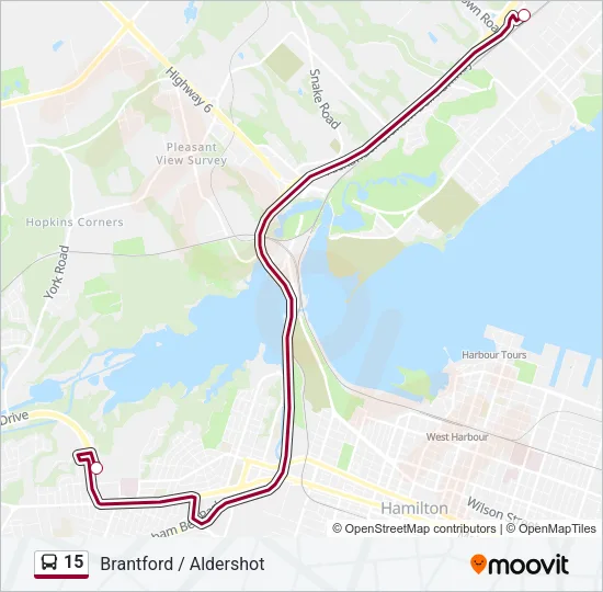 15 Bus Line Map