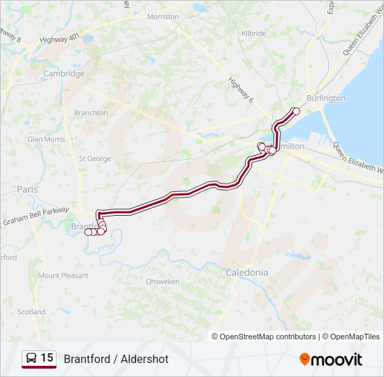 15 Bus Line Map