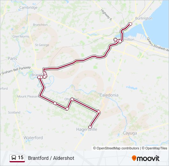 15 Bus Line Map