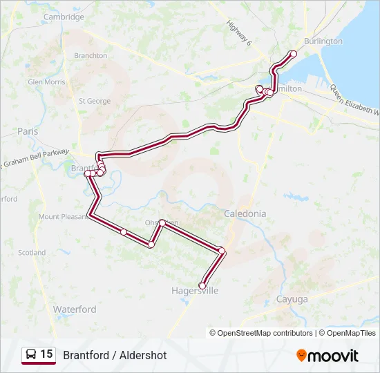 15 Bus Line Map