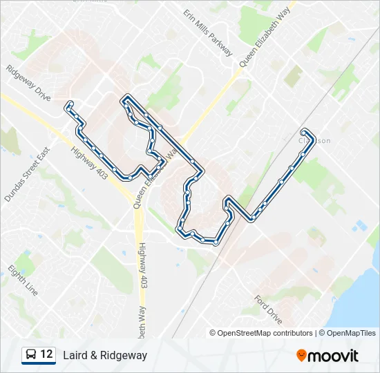 12 Bus Line Map