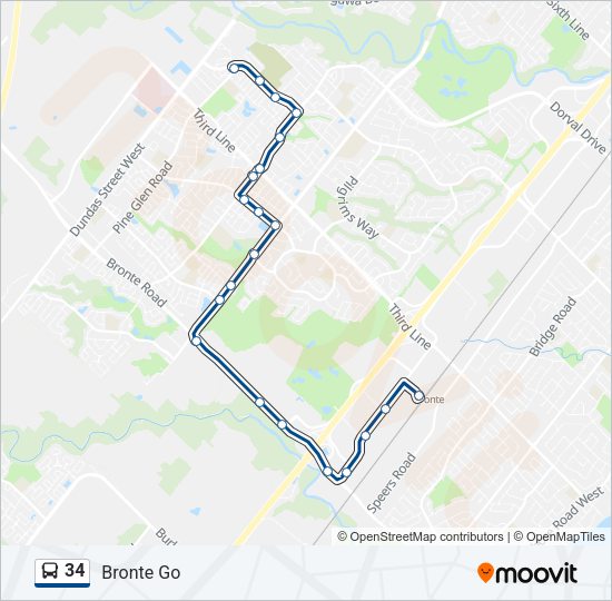 34 Bus Line Map