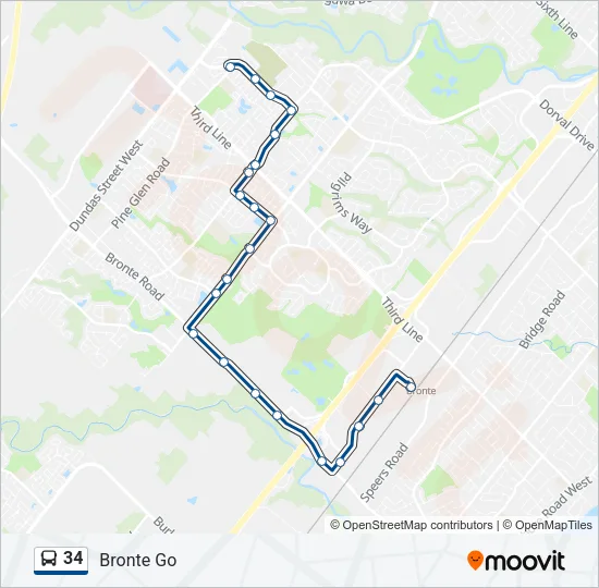 34 Bus Line Map