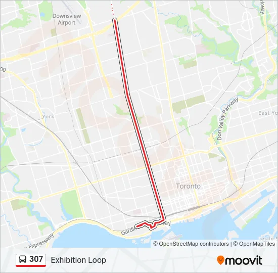 307 Bus Line Map