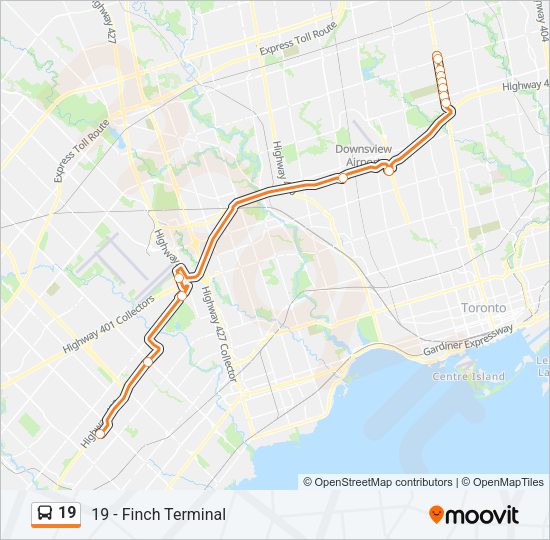 19 Bus Line Map