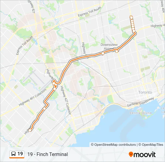 19 Bus Line Map