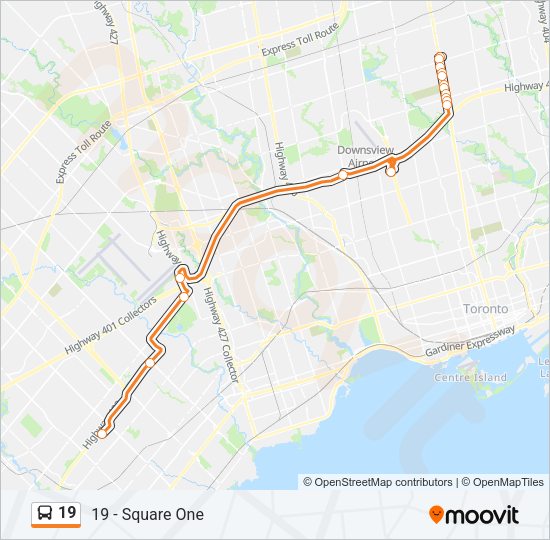 19 Bus Line Map