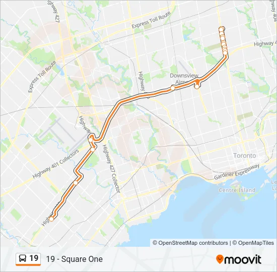 19 Bus Line Map