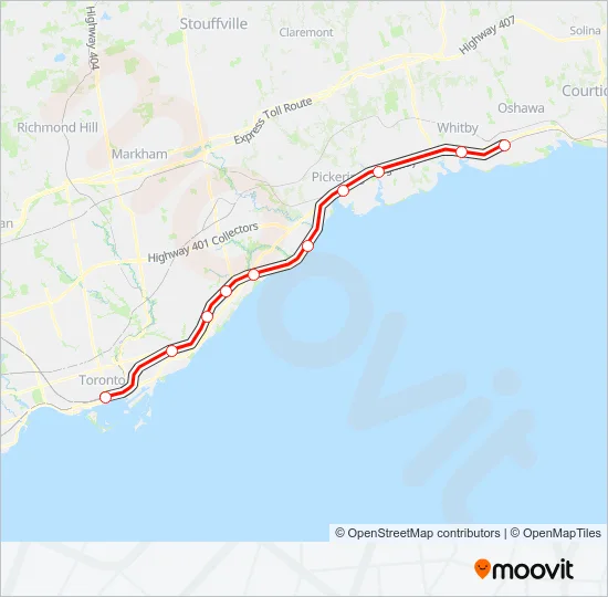 LE Train Line Map