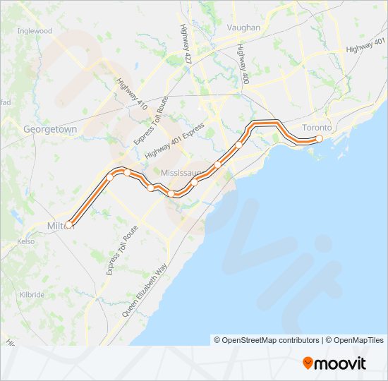 MI Train Line Map