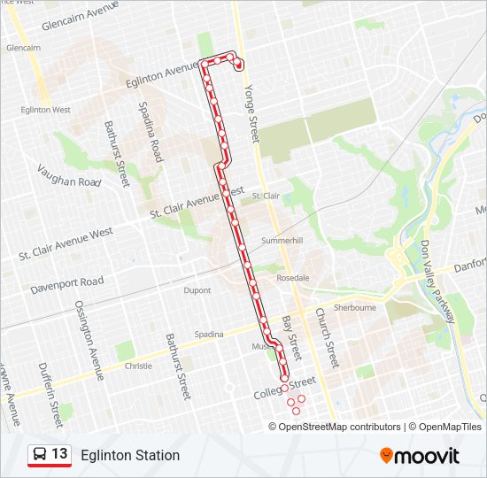 13 Bus Line Map