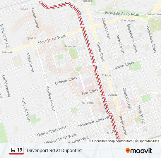 19 Bus Line Map