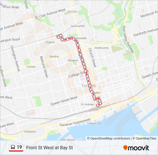 19 Bus Line Map