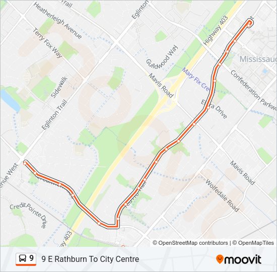 9 Bus Line Map
