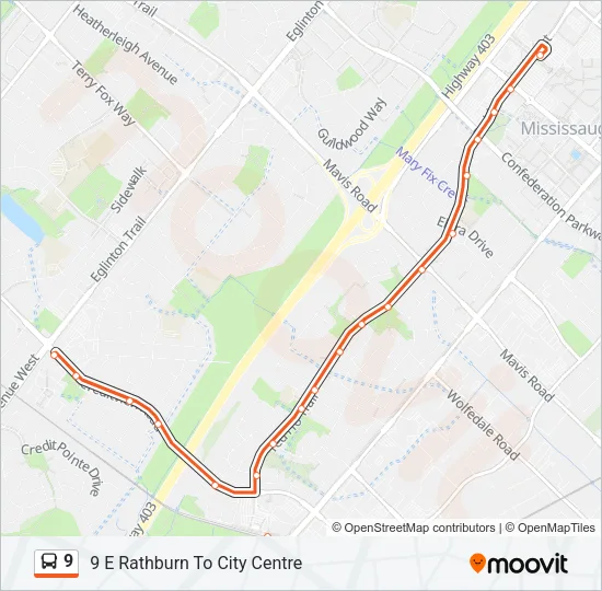 9 Bus Line Map