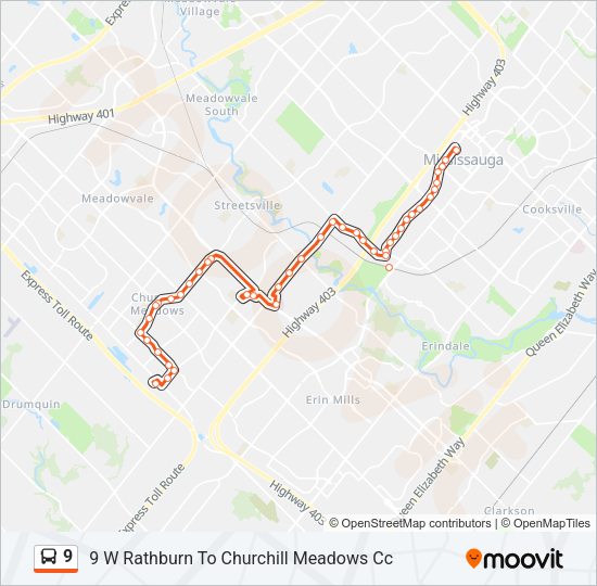 9 Bus Line Map