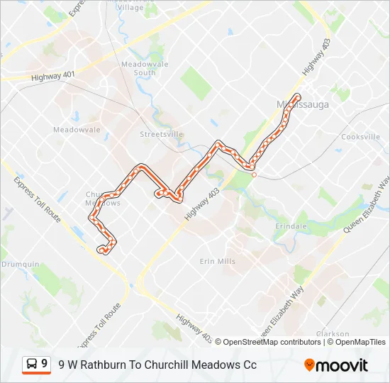 9 Bus Line Map