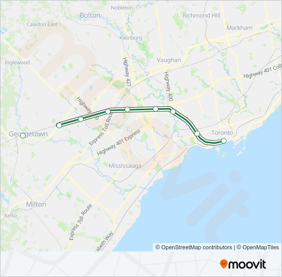 KI Train Line Map
