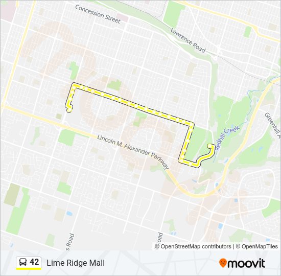 42 Bus Line Map