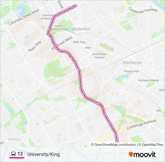 12 Bus Line Map