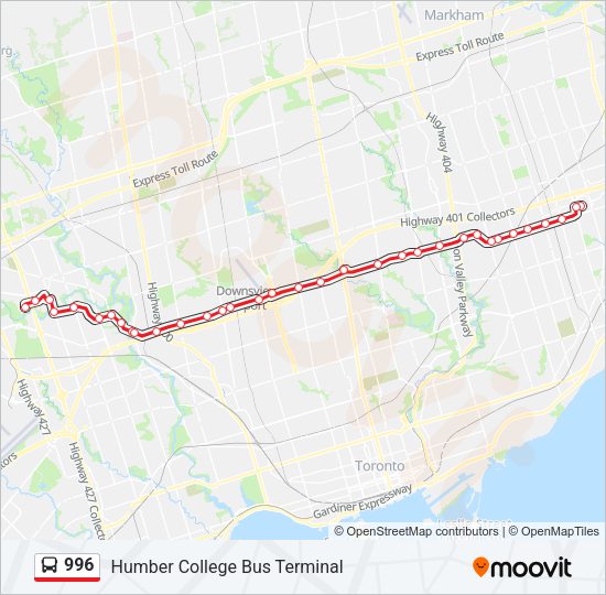 996 Bus Line Map