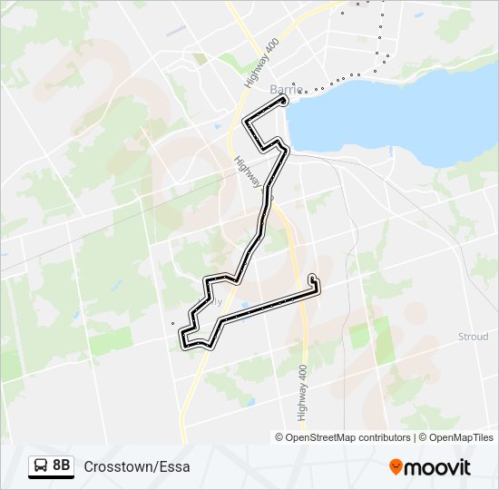 8B Bus Line Map