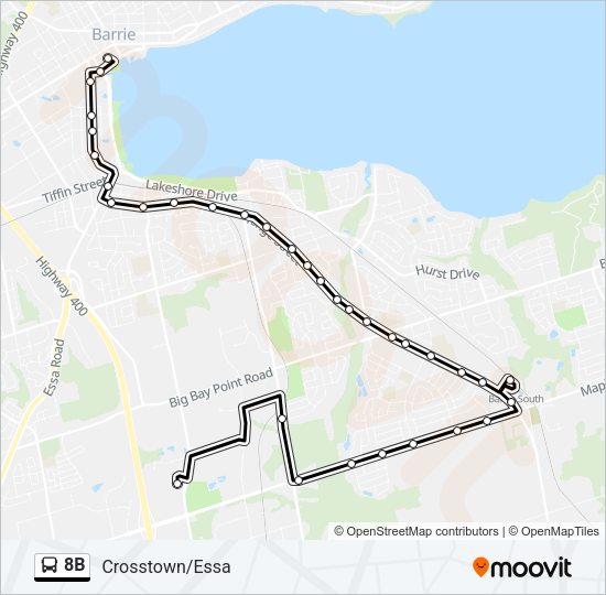8B Bus Line Map