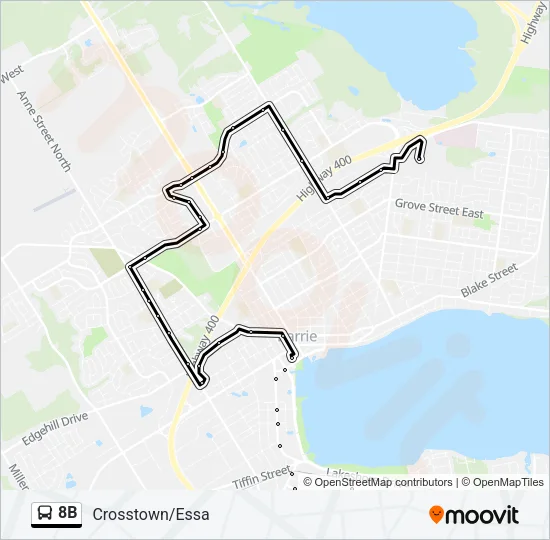 8B Bus Line Map