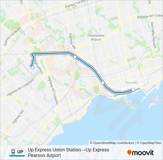 UP Train Line Map