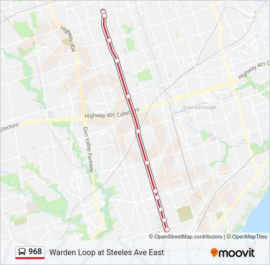 968 Bus Line Map