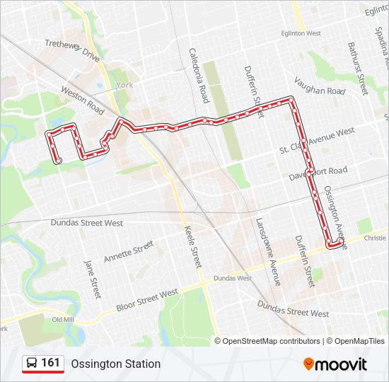 161 Bus Line Map