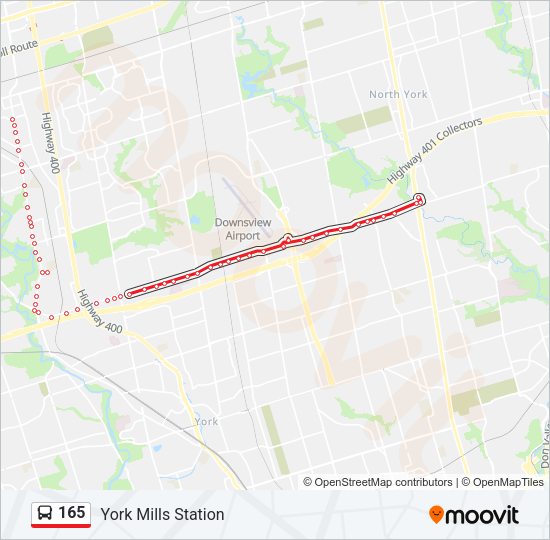 165 Bus Line Map